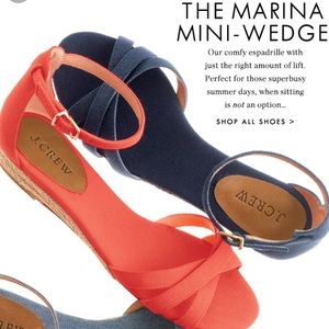J. Crew Marina Mini Wedge Espadrilles